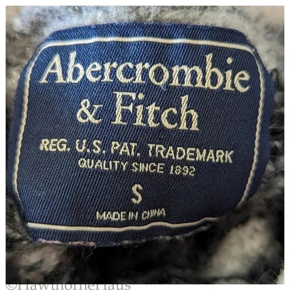 ABERCROMBIE & FITCH Soft Fair Isle Sweater Size S Pullover Logo Knit - Picture 4 of 6